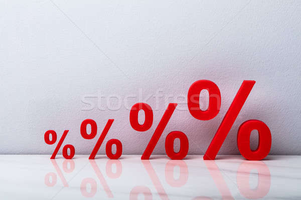 Increasing Size Of Percentage Symbols Stock photo © AndreyPopov