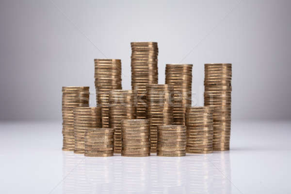 Close-up Of Stacked Coins Stock photo © AndreyPopov