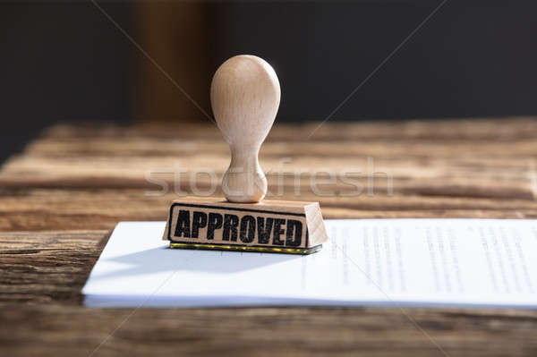 Approved Stamp On Document Stock photo © AndreyPopov