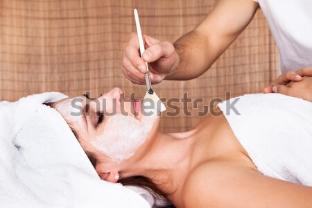 Stock photo: Calm Woman Receiving Reiki Treatment