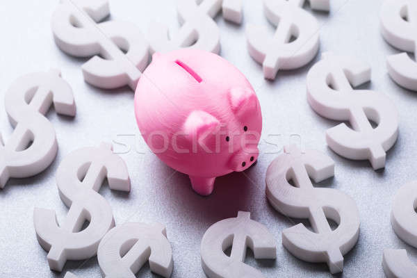 Foto stock: Rosa · muitos · euro · moeda · sinais