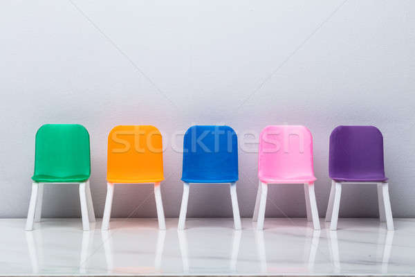 Stock photo: Empty Colorful Chairs