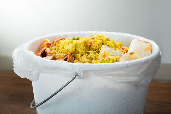 Leftover Food In Trash Bin Stock photo © AndreyPopov