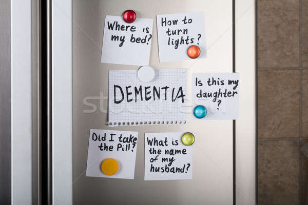 Dementia Notes Attached To Refrigerator Stock photo © AndreyPopov