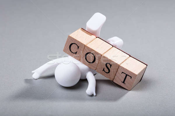 Cost Wooden Blocks On Human Figure Stock photo © AndreyPopov