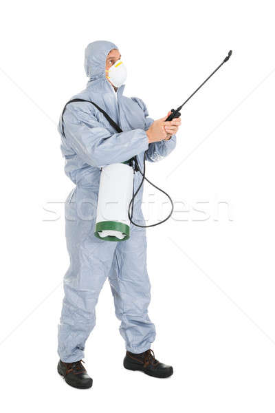 Pest Control Worker With Pesticides Sprayer Stock photo © AndreyPopov