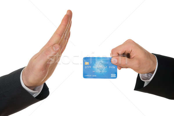 Businessman Avoiding Credit Card Stock photo © AndreyPopov