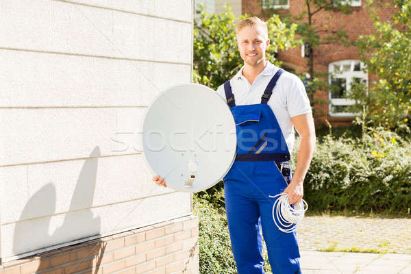 Portrait Of A Happy Male Technician Stock photo © AndreyPopov