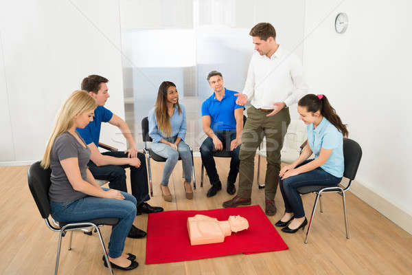 Resuscitation Training Using First-aid Dummy Stock photo © AndreyPopov