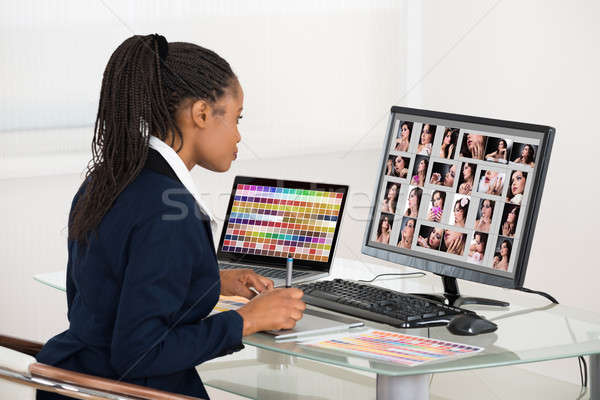 Designer Editing Photos On Computer Stock photo © AndreyPopov