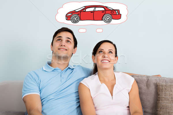 Couple voiture jeunes heureux séance [[stock_photo]] © AndreyPopov