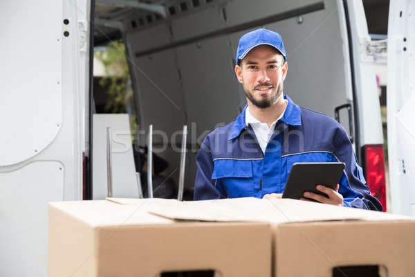 Male Worker Using Tablet Stock photo © AndreyPopov