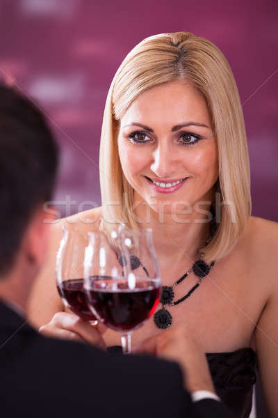 Stock photo: Portrait Of Happy Couple In Restaurant