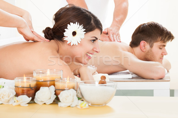 Couple Receiving Massage At Spa Stock photo © AndreyPopov