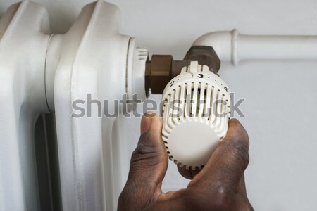 Radiateur salle de bain maison métal énergie Photo stock © AndreyPopov