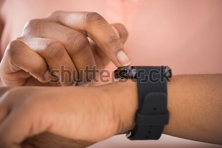Man Checking Blood Sugar With Glucose Meter Stock photo © AndreyPopov
