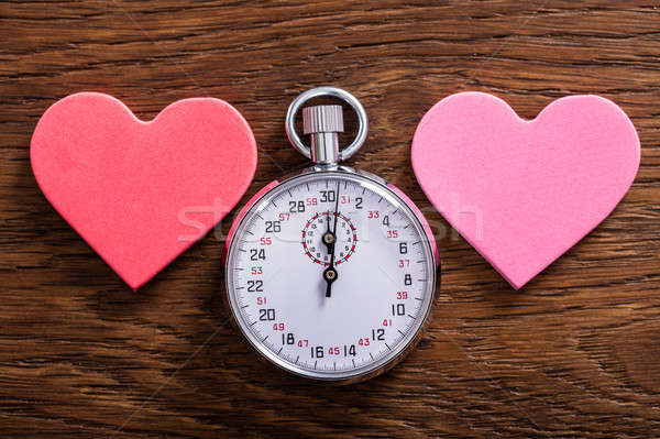 Sebesség randizás szívek stopperóra kettő szív Stock fotó © AndreyPopov