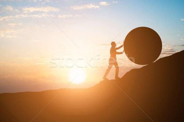 Business Man Rolling Ball Stock photo © AndreyPopov