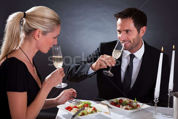 Stockfoto: Romantische · paar · ander · vergadering · diner