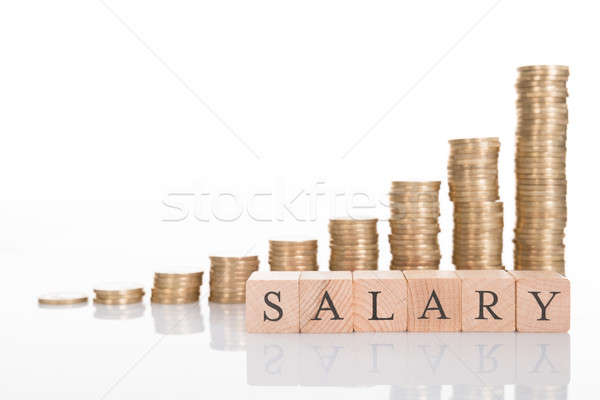 Gehalt Wachstum Tabelle isoliert weiß Geld Stock foto © AndreyPopov