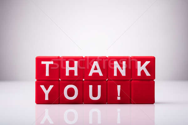 Red Cubic Blocks With Thank You Text Stock photo © AndreyPopov
