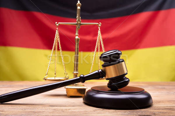 Close-up Of Gavel And Justice Scale On Desk Stock photo © AndreyPopov