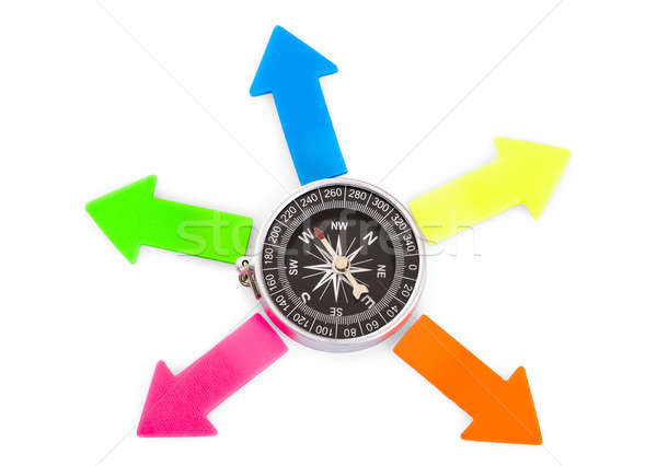 Compass With Multicolored Arrow Stock photo © AndreyPopov