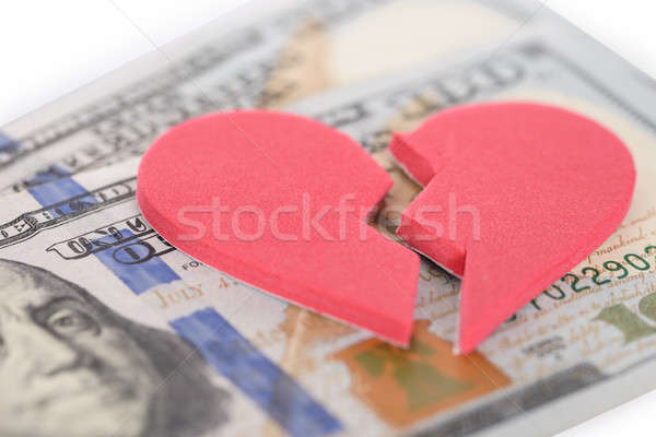 Broken Heartshaped On Us Currency Stock photo © AndreyPopov