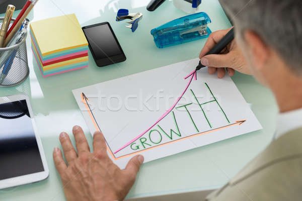 Businessman Drawing Graph Of Growth Stock photo © AndreyPopov