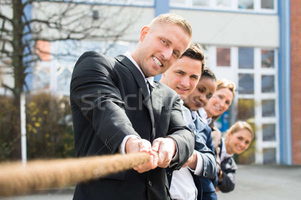 Businesspeople Pulling Rope Stock photo © AndreyPopov