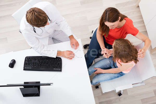 [[stock_photo]]: Médecin · discussion · patient · clinique · vue