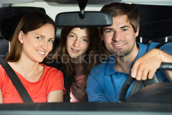 Couple Driving In Car With Their Daughter Stock photo © AndreyPopov