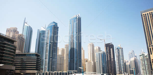 Zdjęcia stock: Wieżowce · marina · nowoczesne · budynków · dzielnica · nowego