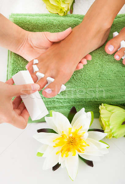 Manicurist Filing A Female Nails Stock photo © AndreyPopov