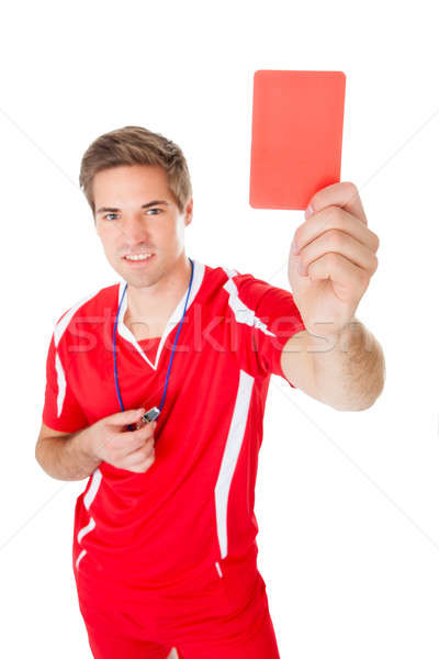 Soccer Referee Showing Red Card Stock photo © AndreyPopov