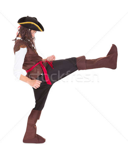 Portrait Of A Pirate Kicking Stock photo © AndreyPopov