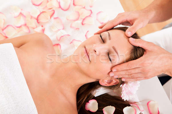 Beautiful woman enjoying a spa treatment Stock photo © AndreyPopov