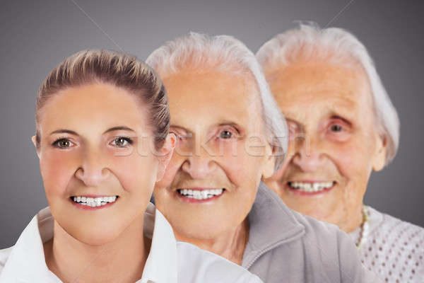 Multipla immagine invecchiamento processo donna Foto d'archivio © AndreyPopov
