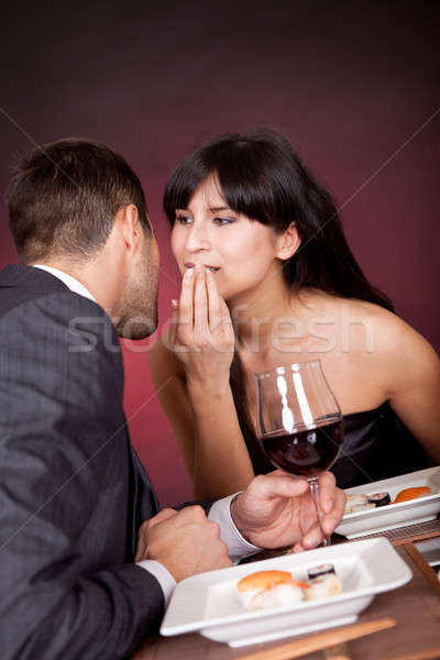 Young couple having romantic conversation Stock photo © AndreyPopov