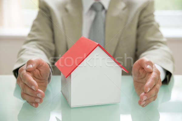 Businessman With House Model Stock photo © AndreyPopov