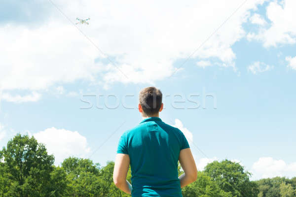 Man Playing With A Drone Stock photo © AndreyPopov