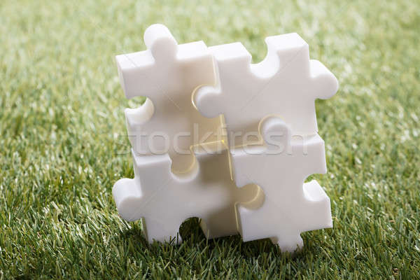 Elevated View Of Four Jigsaw Puzzle Stock photo © AndreyPopov