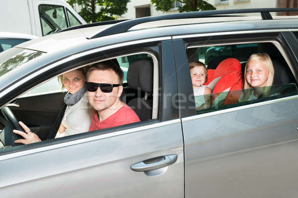 Mutlu aile araba açık havada atış aile Stok fotoğraf © AndreyPopov