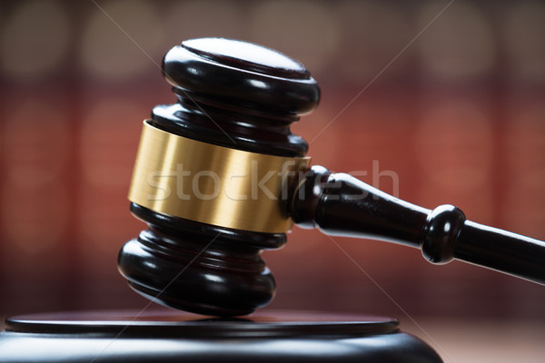 Wooden Mallet In Courtroom Stock photo © AndreyPopov