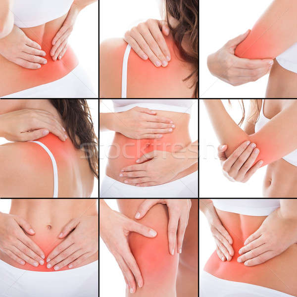 Stock photo: Collage Showing Ache At Different Parts Of The Body