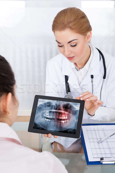 医師 歯 X線 患者 女性 ストックフォト © AndreyPopov