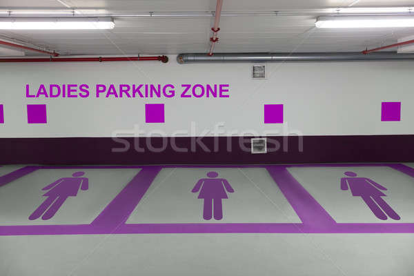 Ladies parking zone sign Stock photo © AndreyPopov