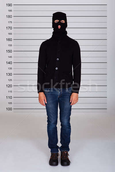 Burglar Standing Against Police Lineup Stock photo © AndreyPopov