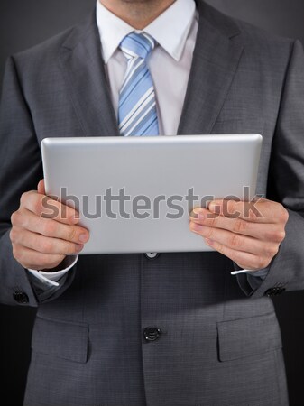 Stockfoto: Digitale · tablet · hand