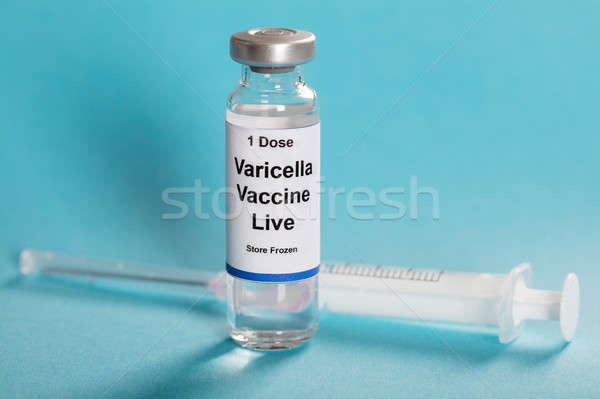 Szczepionka butelki strzykawki turkus medycznych zdrowia Zdjęcia stock © AndreyPopov